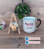 Psikolojik Danışman Kupa Bardak Beyaz ve Fotoğraflı Ahşap Anahtarlık Hediye Psikolojik Danışmana Hediye (Model 10)