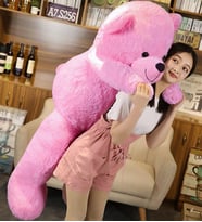 140 Cm Papyonlu Büyük Ayıcık (%100 Yerli) (Pembe)
