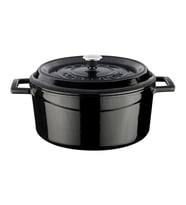 Lava Döküm Yuvarlak Tencere. Trendy Çap(Ø) 24cm. (Siyah)