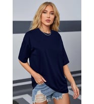 Unisex Kelebek Sırt Baskılı T-shirt (Lacivert)