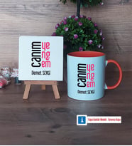 Yengeye Hediye Dekoratif Taş, Kupa Bardak Kırmızı Hediye (Model 12)