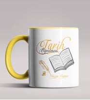 Kişiye Özel Tarih Öğretmeni Tasarımlı Siyah Renk Kupa Bardak 6 (Sarı)