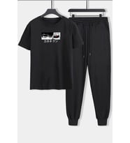 Unisex Ken Kaneki Baskılı 2'li Eşofman Takımı (Siyah)