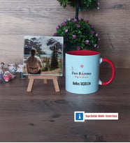 Fen Bilimleri Öğretmeni Fotoğraflı Dekoratif Taş, Kupa Bardak Beyaz Hediye (Model 2)
