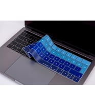 MacBook Pro TouchBar Klavye Koruyucu A1706 1989 2159 A1707 1990 Türkçe Ombre (Lacivert-Mavi)