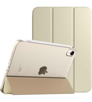 Apple iPad Air 5 10.9 2022 M1 Kılıf PU Deri Smart Standlı Case A2588 A2589 A2591 (Gold)
