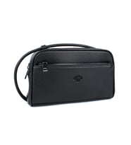 Erkek El Çantası Portföy Çanta İki Bölmeli El Çantası Clutch Çanta (Siyah)