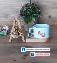 İsme Özel Doğum Günü Hediyesi Kupa Bardak Beyaz ve Fotoğraflı Ahşap Anahtarlık Hediye (Model 8)