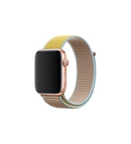 BİPOWER Apple Watch 38-40 mm KRD3 Hasır Kordon (Sarı)