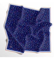 90 X 90 İpek Vual  İnce Eşarp - 03574 (Çok Renkli)