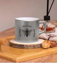 Seraclass Bee Loved Tasarımlı Renkli Nescafe Fincanları 220 ML (Gümüş)