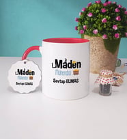 Maden Mühendisi Kupa Bardak ve Anahtarlık (Kırmızı)