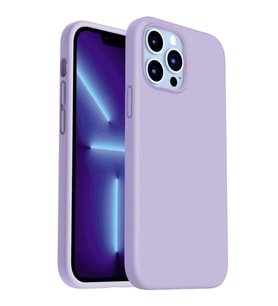 iPhone 12 Pro Max Kılıf Kamera Korumalı Silikon Rubber Arka Kapak (Lila)