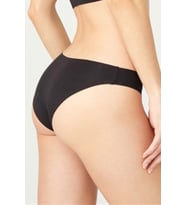 Lazer Kesim Külot Kadın Bikini Basic  (Siyah)