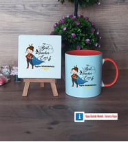 Kadın Öğretmene Hediye Dekoratif Taş, Kupa Bardak Kırmızı Hediye (Model 12)
