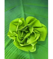 KABARTMA TASARIM ÇİÇEK BROŞ YAKA İĞNESİ GİYİM AKSESUARI 10X10 CM (Yeşil)