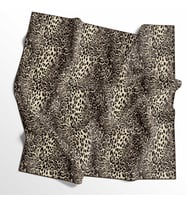 Leopar Desenli Soft Pamuk Eşarp - 04487 (Siyah)