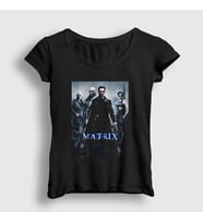 Presmono Kadın Beyaz Cover Film The Matrix T-Shirt 253719tt (Siyah)