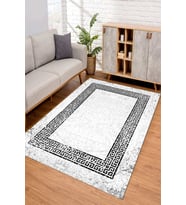 Dijital Kaymaz Taban Yıkanabilir Renkli Salon Halısı Mutfak Halısı Yolluk ND-SD-1077 (Gri)
