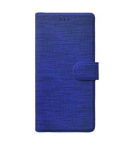 Alcatel 1S 2020 (5028D) Spor Kumaş Cüzdan Kılıf Kırılmaz Ekran Koruyucu (Mavi)