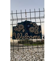 Nazar boncuğu duvar süsü (Beyaz)