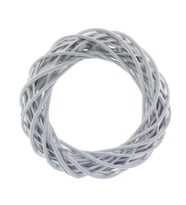 30cm Doğal Ahşap Çelenk Kapı Süsü Çelengi (Beyaz)