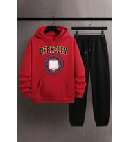 Unisex Berkeley Baskılı Eşofman Takımı (A.Kırmızı)