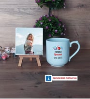 Fransızca Öğretmeni Fotoğraflı Dekoratif Taş, Kupa Bardak Beyaz Hediye Öğretmenler Günü Hediyesi (Model 5)