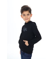 Toontoy Erkek Çocuk Baskılı Sweatshirt (Siyah)