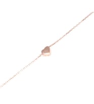 925 Ayar Gümüş Kalp Bileklik, Beyaz (Rose)