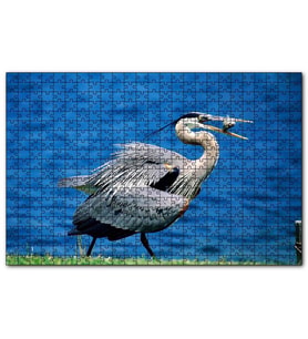 Cakapuzzle Balıkçıl ve Ağzında Yemeği  Puzzle Yapboz MDF (Ahşap) (255 Parça)