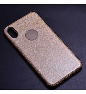 Uyumlu Model Apple iPhone XS Max 6.5 Kılıf Simli Parlak Shining Kapak (Gold)