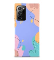 PrintiFy Samsung Galaxy Note 20 Ultra Lansman Kılıf Karışık Renkler Tasarımlı İçi Kadife Kapak (Lila)