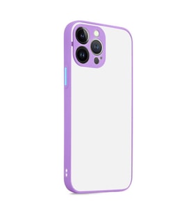 Uyumlu Model Apple iPhone 13 Pro Max Kılıf Kamera Korumalı Mat Kapak (Lila)