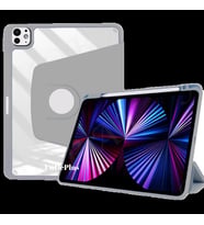 Apple iPad Pro 11 3. 4. Nesil Kılıf Termik Kalem Bölmeli Dönebilen Standlı Kılıf (Gri)