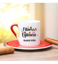 Fitness Eğitmeni Türk Kahvesi Fincanı (Kırmızı)