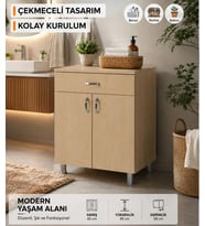 SET ALTI OCAK DOLABI (Akçaağaç Rengi )