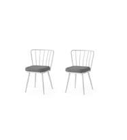 Modern Mutfak Cafe Bahçe Sandalyesi Buse 2 Li Set (Beyaz)
