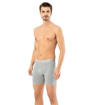 Erdem Erkek Pamuk Elastan Uzun Boxer 1470 - 6 Adet (Gri)
