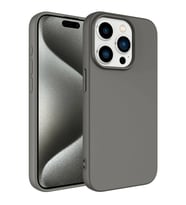 Apple iPhone 15 Pro Max Kılıf LSR Lansman Kılıf (Titanyum Parlak)