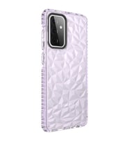 Galaxy A72 Kılıf Zore Buzz Köşeleri Airbagli Prizmatik Tasarım (Mor)