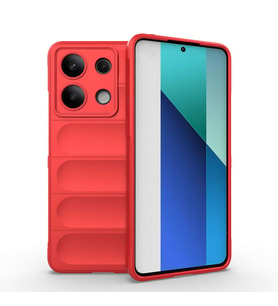 Xiaomi Redmi Note 13 4G Kılıf Esnek TPU Oyuklu Arka Yüzey Tasarımlı Zore Etnik Silikon Kapak (Kırmızı)