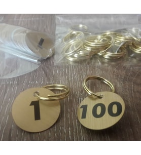 Vestiyer Numarası,Tek Taraflı,TEK TAKIM (Gold Renk)