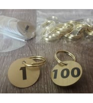 Vestiyer Numarası,Tek Taraflı,TEK TAKIM (Gold Renk)