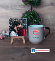 Sevgiliye Hediye Fotoğraflı Dekoratif Taş, Kupa Bardak Beyaz Hediye (Model 10)
