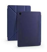 Galaxy Tab A7 10.4 T500 2020 Kılıf Kalem Bölmeli Smart Cover Standlı Kapaklı (Lacivert)
