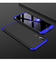 Huawei P20 Pro Kılıf Zore Ays Full Koruma Kılıf (Siyah-Mavi)