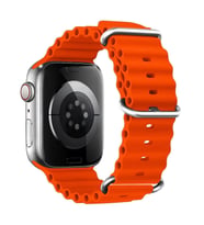 Microsonic Apple Watch Series 10 42mm Kordon Aqua Belt Yeşil (Turuncu)