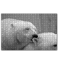 Cakapuzzle Uyuklayan Kutup Ayısı  Puzzle Yapboz MDF (Ahşap) (255 Parça)