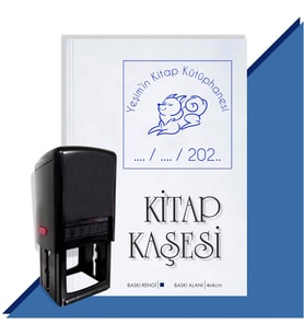 Kişiye Özel Sevimli Köpek 9 Tarihli Otomatik Kitap Kaşesi (Mavi)